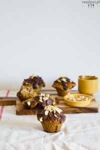 Liquorish peanut butter muffins with chocolate